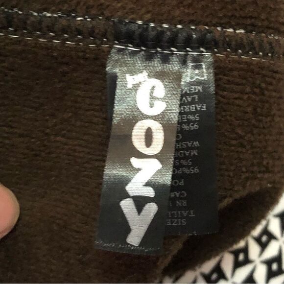 Just cozy size XL black/White patterned, fleece lined leggings - Picture 4 of 5